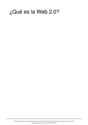 ¿Qué es la Web 2.0?