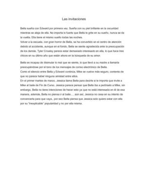 resumen del libro crepusculo capitulo las "las invitaciones 