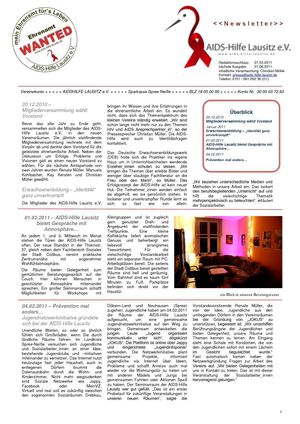 1. Newsletter 2011 des AIDS-Hilfe Lausitz e.V.