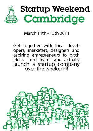 Startup Weekend Cambridge 11th - 13th March 2011