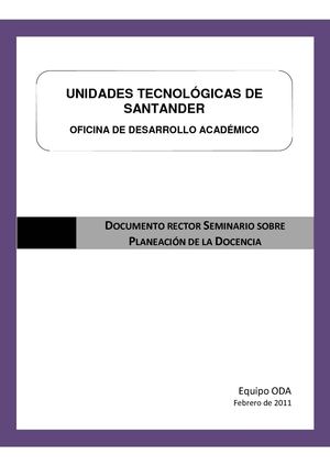 Documento Rector Seminario Planeación de la Docencia