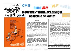 Guide mouvement intra Nantes 2011 Sgen CFDT