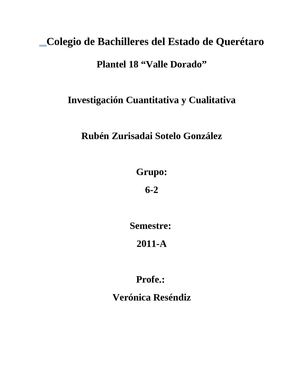 Investigación Cualitativa y Cuantitativa