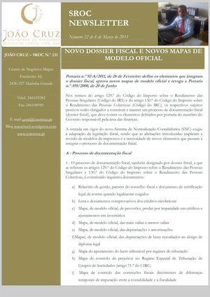 SROC News 22 - NOVO DOSSIER FISCAL E NOVOS MAPAS DE MODELO OFICIAL