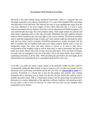 Presentation’s Best Friends is PowerPoint