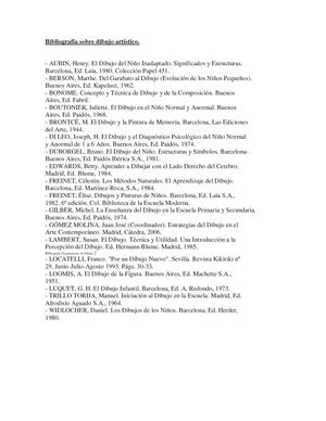 Bibliografia de Dibujo Artistico