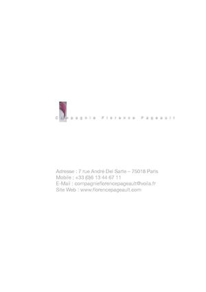 Dossier de la Compagnie Florence Pageault 