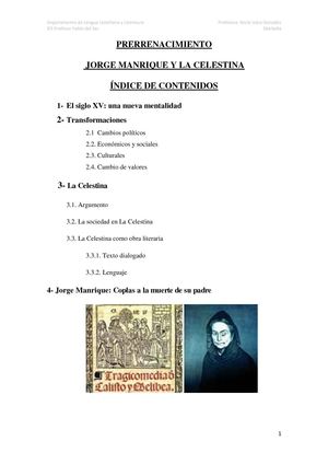 Tema 2: LA Celestina y Jorge Manrique