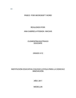 PASEO POR MICROSOFT WORD