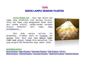 [AyoCariRumah.Com] Tips Bikin Lampu Sendok Plastik, Plastic Spoon to Make Lamps Design