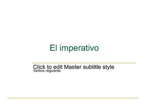 El modo imperativo