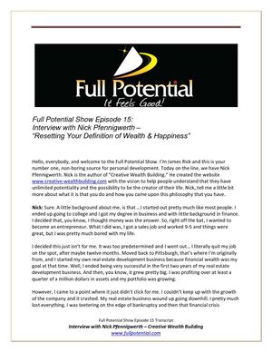 Full Potential Show Ep. 15 Interview with Nick Pfennigwerth
