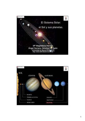 El sistema solar