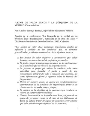 JUICIOS DE VALOR ETICOS Y LA BUSQUEDA DE LA VERDAD. Características