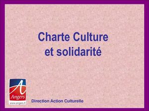 Présentation charte culture et solidarité