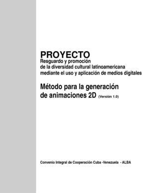 Método para la generación de animaciones 2D (Versión 1.0)