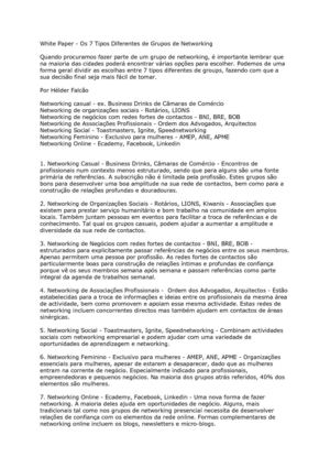 7 Tipos de Networking