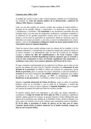 Canarias entre 1900 y 1975