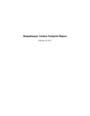 Bio-pathways: Carbon Footprint Report