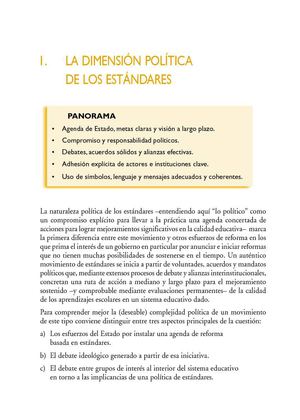 Dimensión política de los estándares