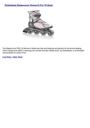Rollerblade Bladerunner Women'S Pro 78 Skate