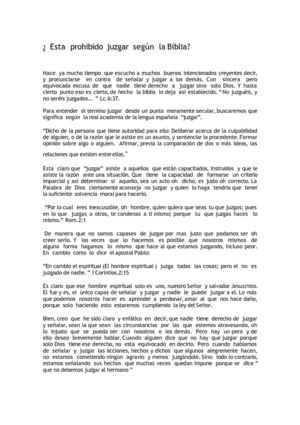 ¿Acaso  es malo Juzgar ?