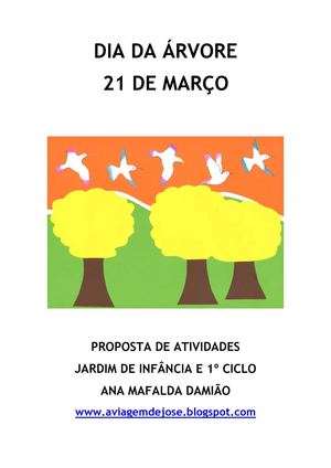 Dia da Árvore - Proposta de Atividades, Jardim de Infância e 1º Ciclo