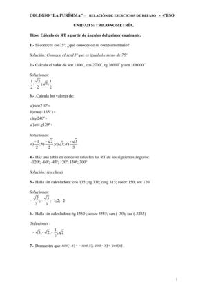 Trigonometría 4º ESO