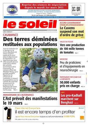 Edition du 14 Mars 2011