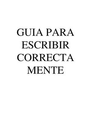 Guía Para Escribir Correctamente