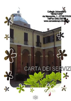 Carta dei servizi del Collegio Universitario "SENATORE"