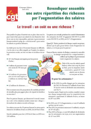 Campagne salaire du mois de mars 2011