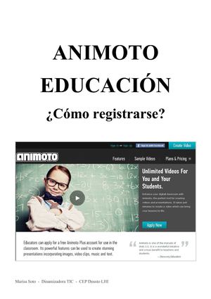 Cómo registrarse en “Animoto Educación”