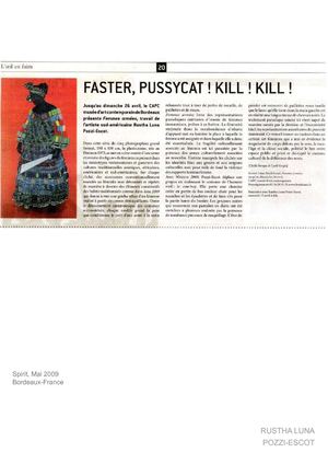 Revue de presse FEMMES ARMEES Rustha Luna