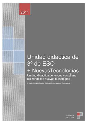 Unidad didáctica castellano: la oración compuesta coordinada