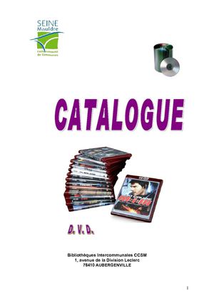 Calaméo - catalogue général DVD