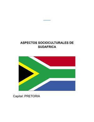 ASPECTOS SOCIOCULTURALES DE SUDAFRICA