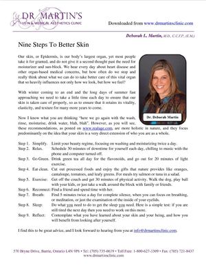 Nine Steps To Better Skin