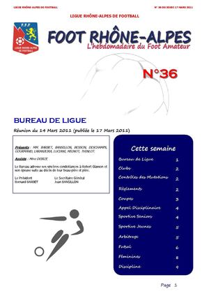 JOURNAL N°36 DU 17 MARS 2011