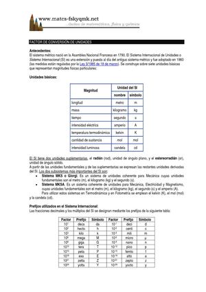 Factores de conversión mates