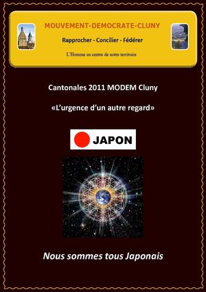 Le Japon / Cantonales 2011 MODEM Cluny - "L'urgence d'un autre regard"