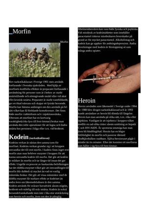Kodein, Morfin och Heroin