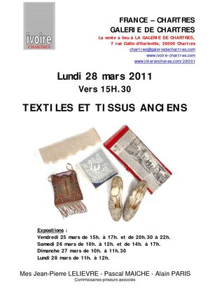 TEXTILES - TISSUS ANCIENS - LINGE DE MAISON 28-03-2011