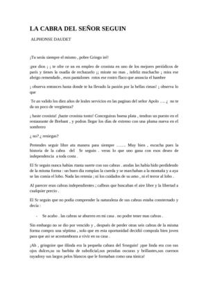 la cabra del señor seguin