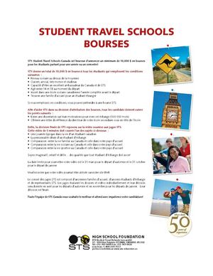 STS Canada Echanges Etudiants Liste des prix 2011