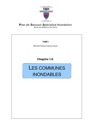 COMMUNES INONDABLES