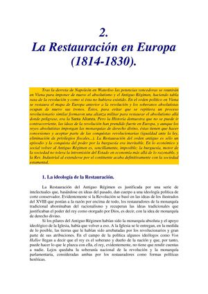 La Restauración