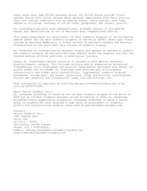 Dr. Alexander A. Krakovsky is selected by his patients for the 2009 Compassionate Doctor Award.