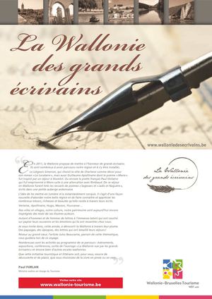 La Wallonie des grands écrivains - Dépliant FR