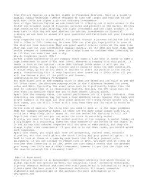 Items To Consider When Investing In An IPO: Not So Risky After All!